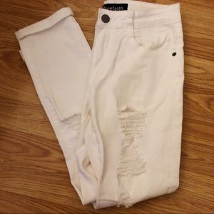 White Denim ripped Jeans